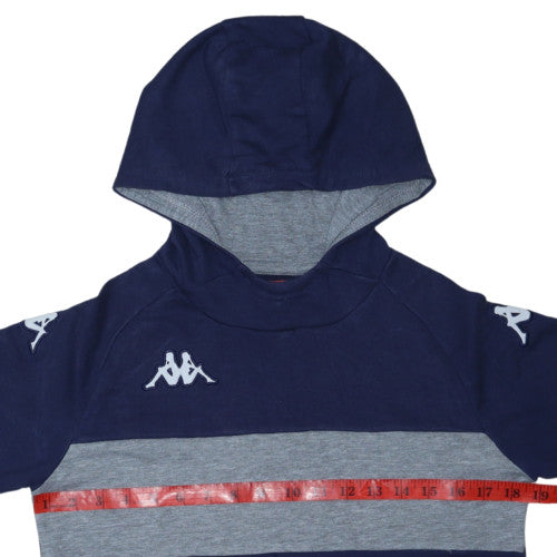 Kappa Boys Navy Blue & Grey Pullover Hoodie 14 Years Regular Fit