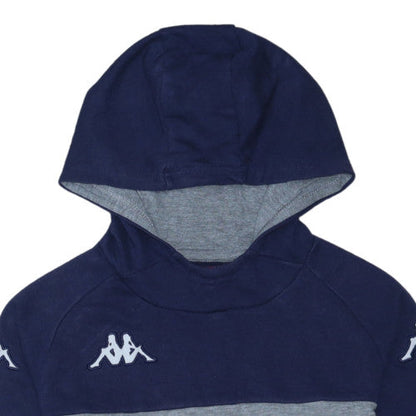 Kappa Boys Navy Blue & Grey Pullover Hoodie 14 Years Regular Fit