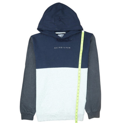 Quiksilver Men's Blue Colour Block Pullover Hoodie Size M