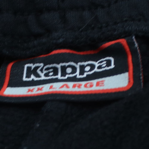 Kappa Mens Black 2XL Jogger Sweatpants Cotton Blend Activewear
