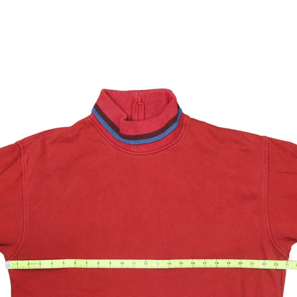 Hugo Boss Men's Red High Neck Pullover Sweatshirt Size S