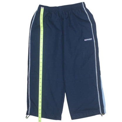 Reebok Boys Navy Blue Track Pants Size M Elastic Waist Classic Style