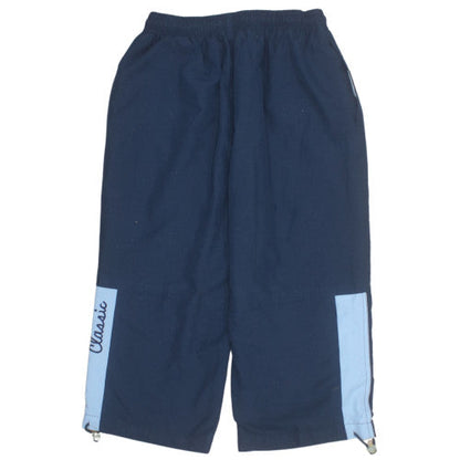 Reebok Boys Navy Blue Track Pants Size M Elastic Waist Classic Style