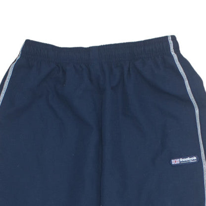 Reebok Boys Navy Blue Track Pants Size M Elastic Waist Classic Style