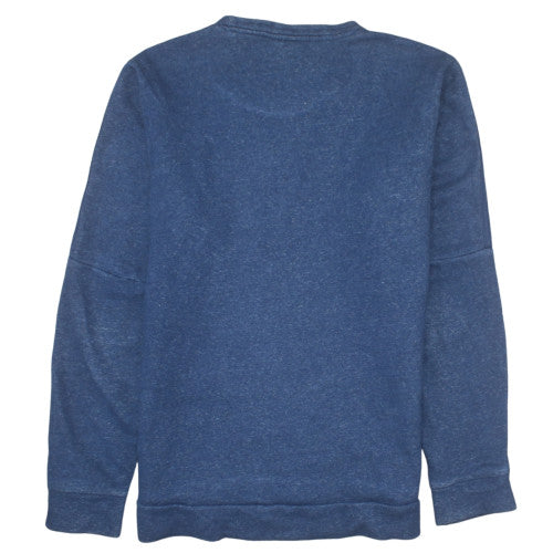 Adidas Mens Blue Crew Neck Pullover Sweatshirt Long Sleeve