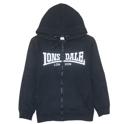 Lonsdale London Womens Black Full Zip Hoodie Size 10