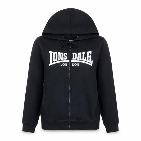 Lonsdale London Womens Black Full Zip Hoodie Size 10
