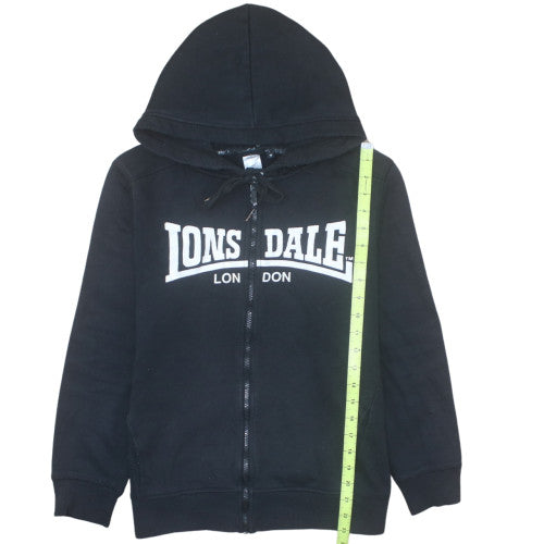 Lonsdale London Womens Black Full Zip Hoodie Size 10