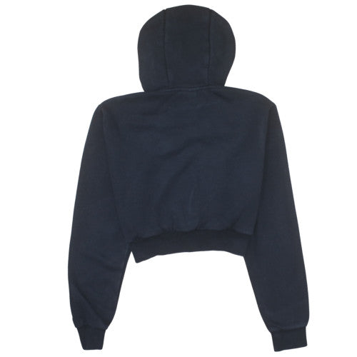 Ellesse Womens Black Cropped Pullover Hoodie UK 8 Cotton Blend