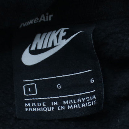 Nike Air Men's Black Pullover Hoodie L Fleece Logo Sportswear