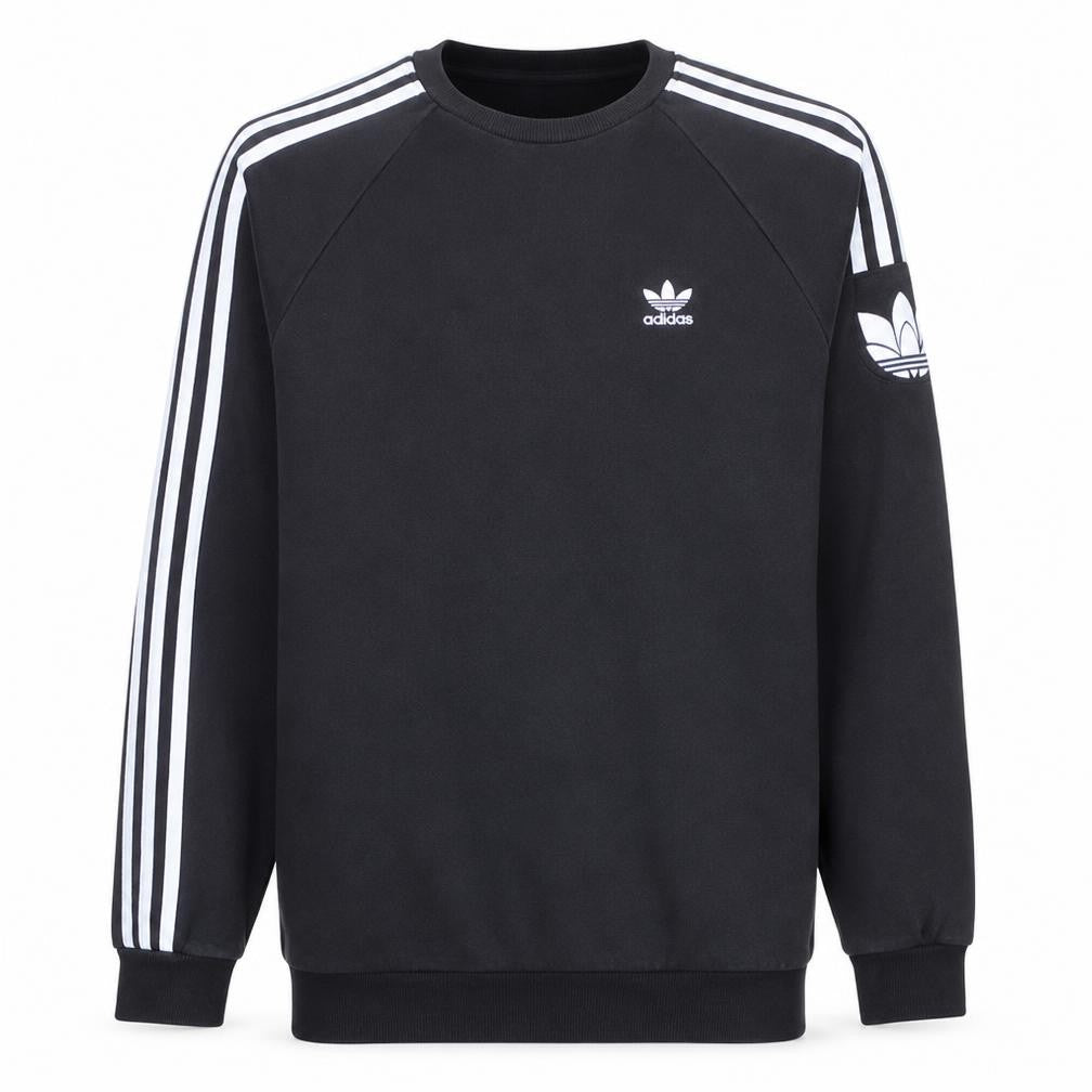 Adidas Men's Black Crew Neck Pullover Sweatshirt Size M