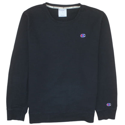 Champion Men's Black Crew Neck Pullover Sweatshirt L