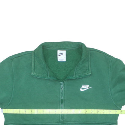 Nike Men's Green Half Zip Fleece Sweatshirt L Regular Fit