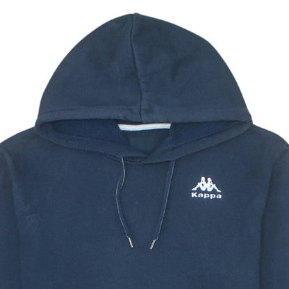 Kappa Mens Blue Pullover Hoodie Size M Embroidered Logo Sportswear