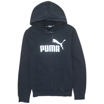 Puma Womens Black Pullover Hoodie Size M Hooded Sweatshirt