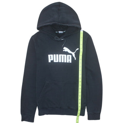 Puma Womens Black Pullover Hoodie Size M Hooded Sweatshirt