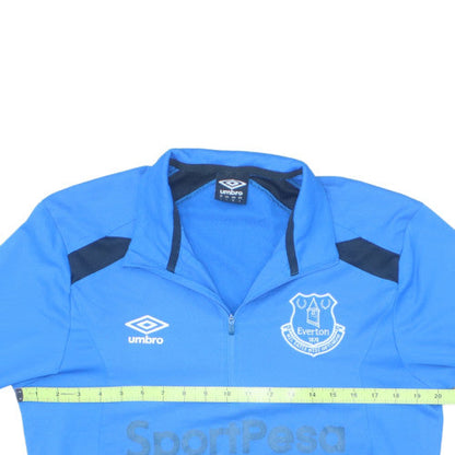 Umbro Mens Blue Everton 1/4 Zip Sports Sweatshirt Size L