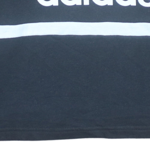 Adidas Womens Black XS Pullover Hoodie with Logo Print