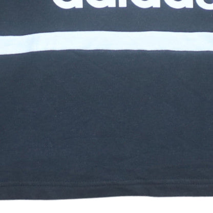 Adidas Womens Black XS Pullover Hoodie with Logo Print