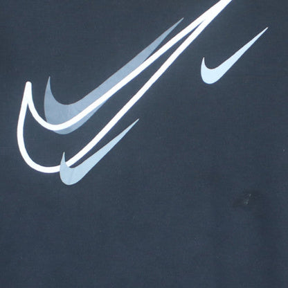 Nike Mens Black Crew Neck Sweatshirt L Graphic Print Pullover