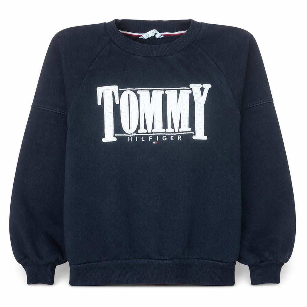 Tommy Hilfiger Womens Navy Sweatshirt Size 14 Logo Pullover