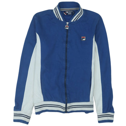 Fila Men's Blue White Track Jacket Size M Cotton Full Zip