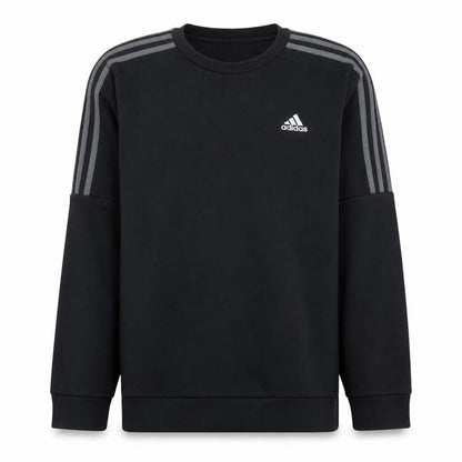 Adidas Mens Black Crew Neck Sweatshirt Regular Fit M Sports Pullover
