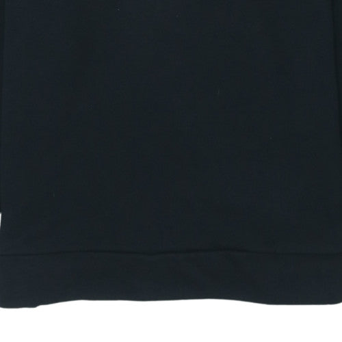 Adidas Mens Black Crew Neck Sweatshirt Regular Fit M Sports Pullover