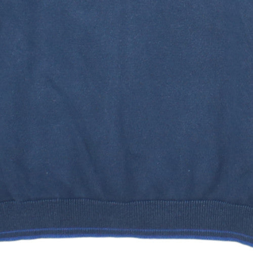 Hugo Boss Men's Blue Cotton Blend Crew Neck Pullover Jumper M