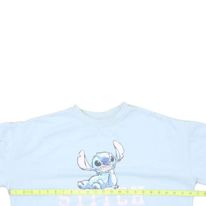 Primark Women Light Blue Stitch Sweatshirt Size 12/14 Pullover