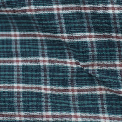 Fred Perry Men's Blue Check Button-Up Cotton Shirt M