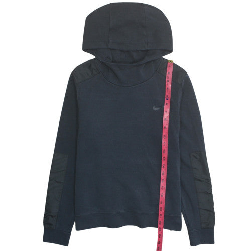 Nike Men's Black Pullover Hoodie S Regular Cotton Knit Sportswear