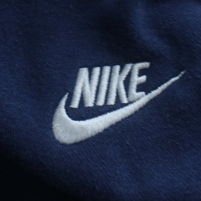 Nike Men's Blue Pullover Fleece Hoodie M Embroidered Logo