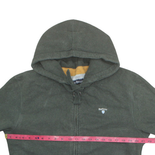 Barbour Men's Green Full Zip Hoodie XL Fleece Casual Sweatshirt