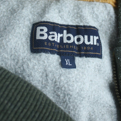 Barbour Men's Green Full Zip Hoodie XL Fleece Casual Sweatshirt