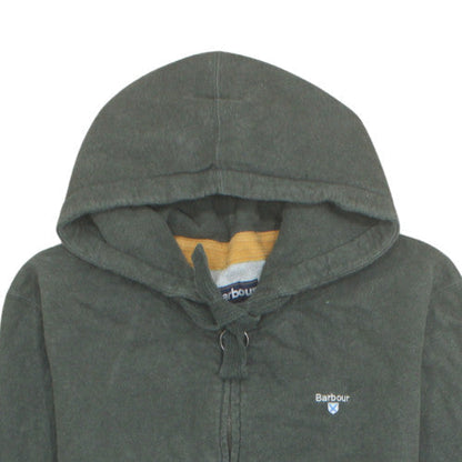 Barbour Men's Green Full Zip Hoodie XL Fleece Casual Sweatshirt