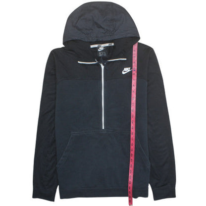 Nike Mens Black XL 1/2 Zip Hoodie Sweatshirt Pullover