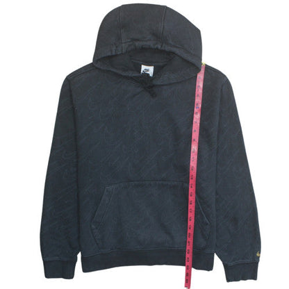 Nike Men's Black Small Pullover Hoodie with Logo Print