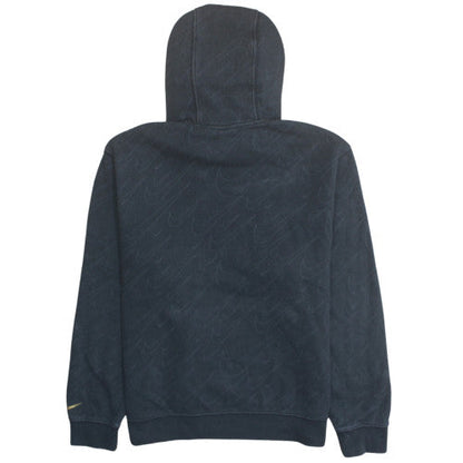 Nike Men's Black Small Pullover Hoodie with Logo Print