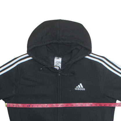 adidas Men's Black Full Zip Hoodie L Sports Fleece Sweatshirt