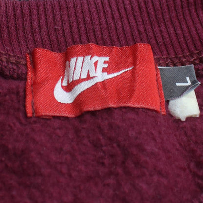 Nike Men's Red Air Logo Crew Neck Pullover Sweatshirt L