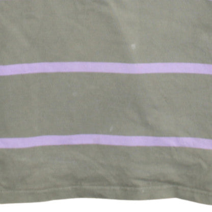 Joules Men's Green Striped Long Sleeve Polo Shirt M Cotton Rugby Style