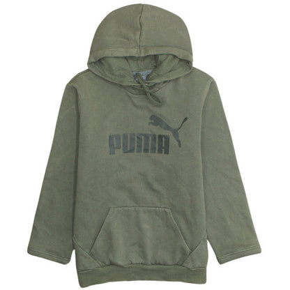Puma Men's Green Pullover Hoodie L Regular Fit Fleece