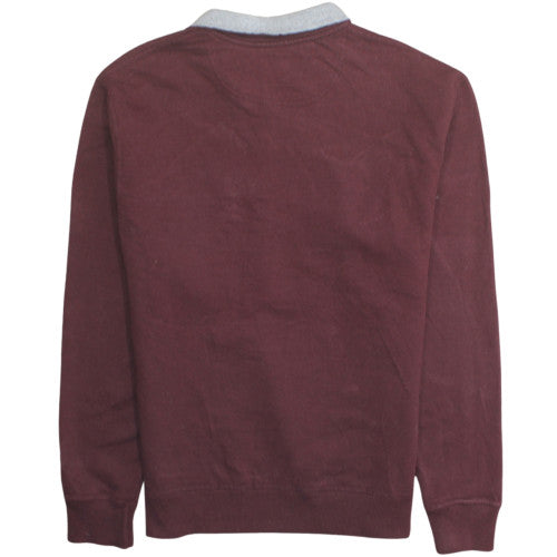 Champion Men's Brown 1/4 Zip Fleece Sweatshirt M Regular Fit