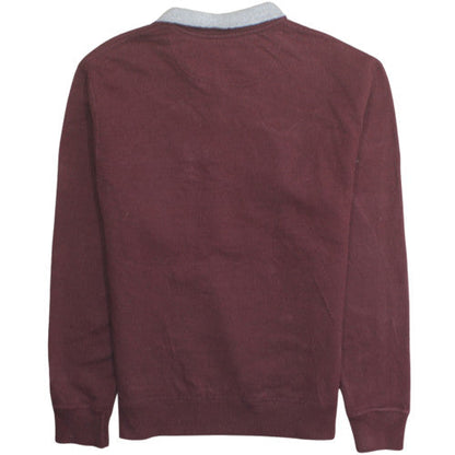 Champion Men's Brown 1/4 Zip Fleece Sweatshirt M Regular Fit