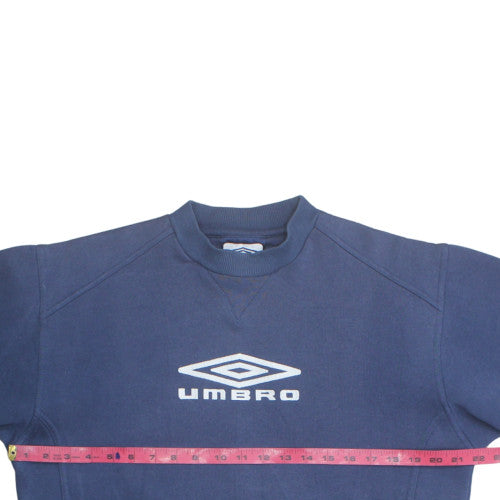 Umbro Men's Blue Sweatshirt M Regular Fit Crew Neck Pullover