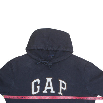 GAP Men’s Blue Pullover Hoodie Medium Fleece Logo Hooded Sweatshirt