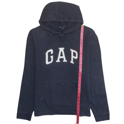 GAP Men’s Blue Pullover Hoodie Medium Fleece Logo Hooded Sweatshirt