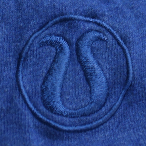 Lululemon Unisex Blue Full Zip Hoodie Fleece Cotton Blend M