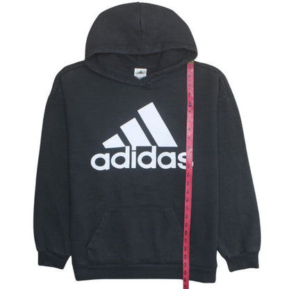 Adidas Mens Black Pullover Hoodie Large Logo Sportswear Sweatshirt